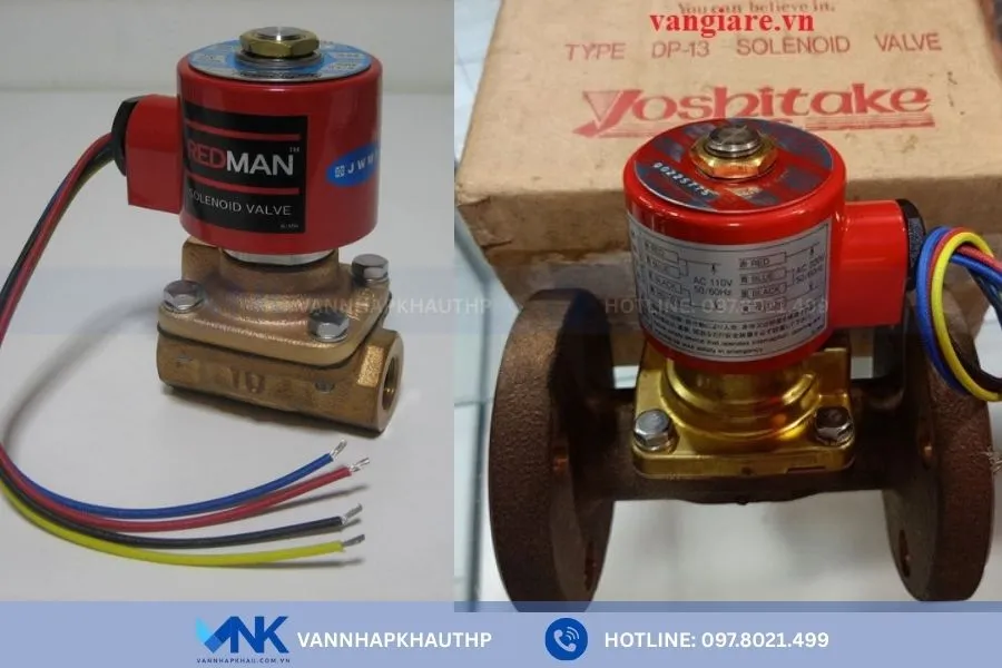 Các mẫu van điện từ Yoshitake làm từ đồng