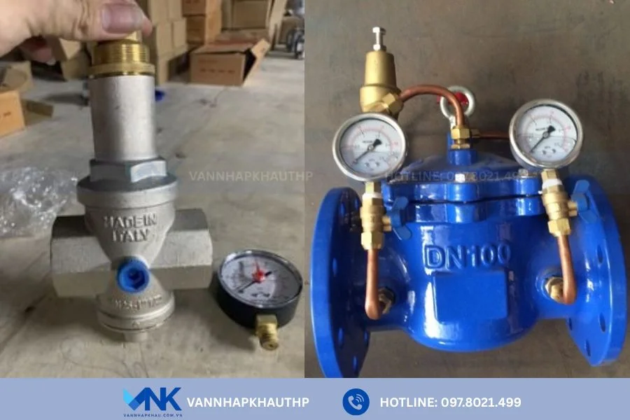 Van giảm áp nước có nhiều kiểu kết nối