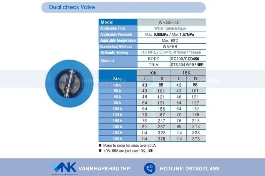 Catalogue van một chiều cánh bướm Wonil Hàn Quốc