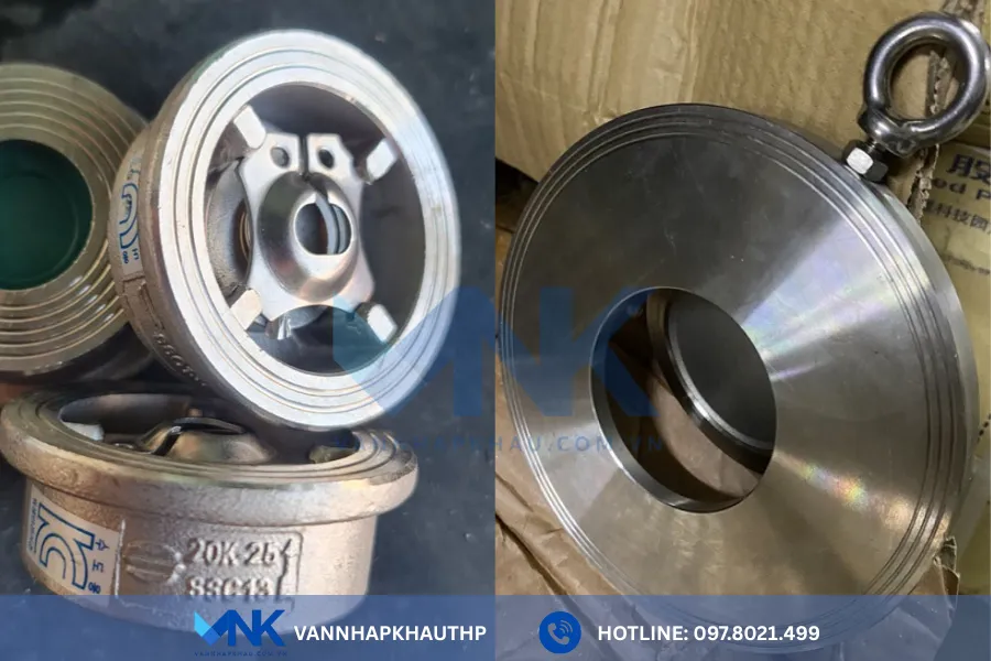 Van một chiều đĩa inox chống ăn mòn, chịu nhiệt tốt