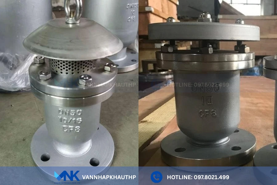 Van xả khí mặt bích inox