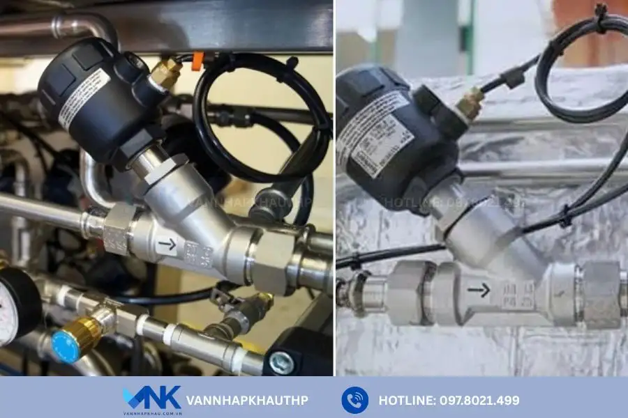 Hình ảnh ứng dụng van xiên khí nén