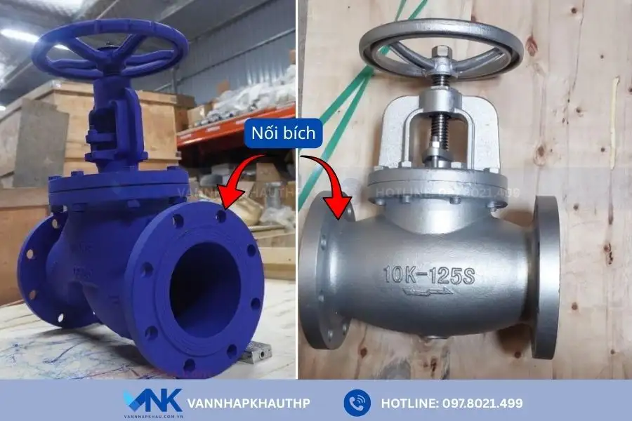 Van cầu thiết kế nối bích