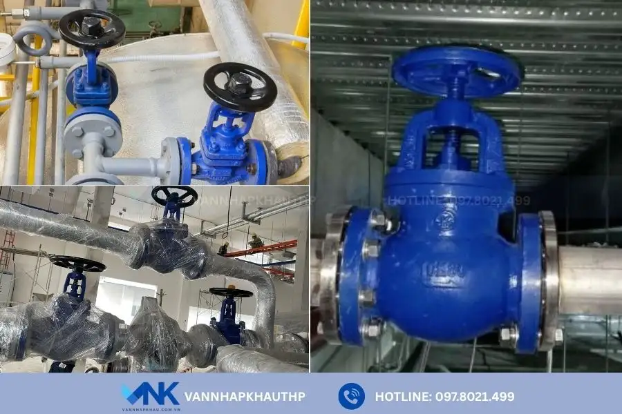 Ứng dụng thực tế của van cầu mặt bích trong hệ thống công nghiệp