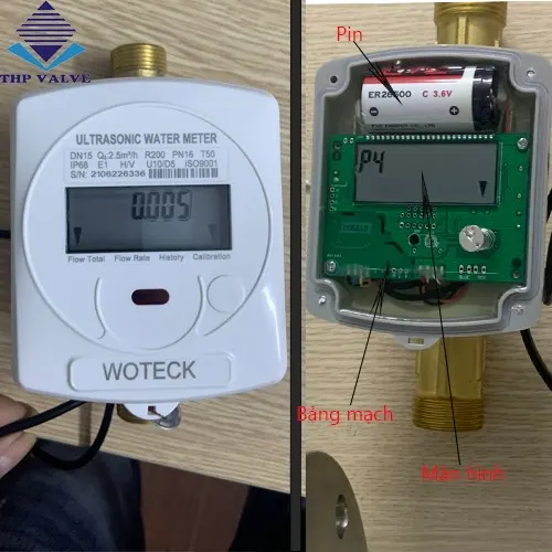 Hình ảnh thiết bị đồng hồ đo nước siêu âm tại THP