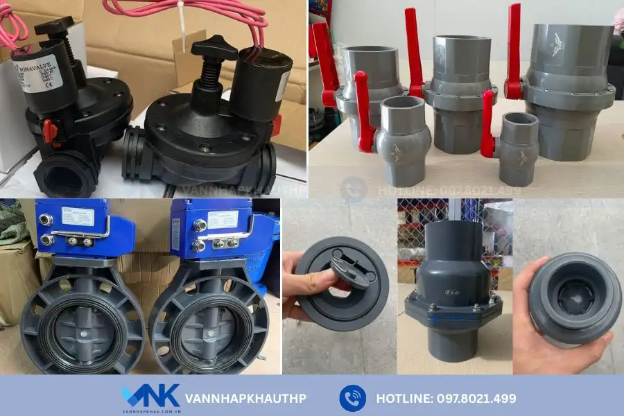 Các loại van công nghiệp làm từ nhựa