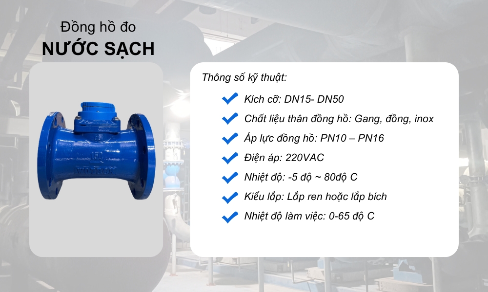 hình ảnh đồng hồ nước sạch