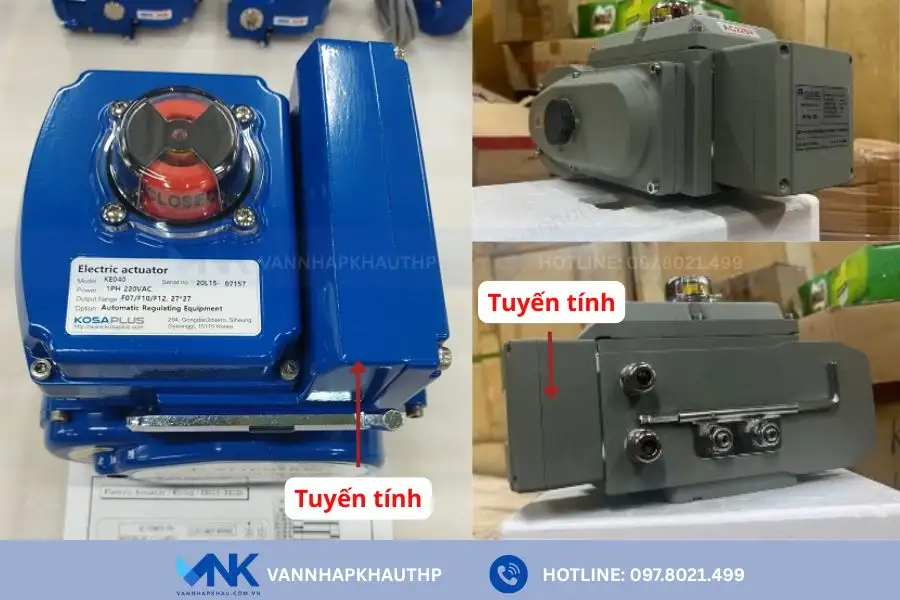 Bộ điều khiển điện cho phép đóng mở theo góc độ tuyến tính