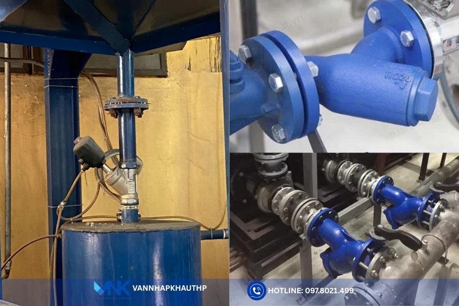 Hình ảnh thực tế của van lọc chữ y trong hệ thống