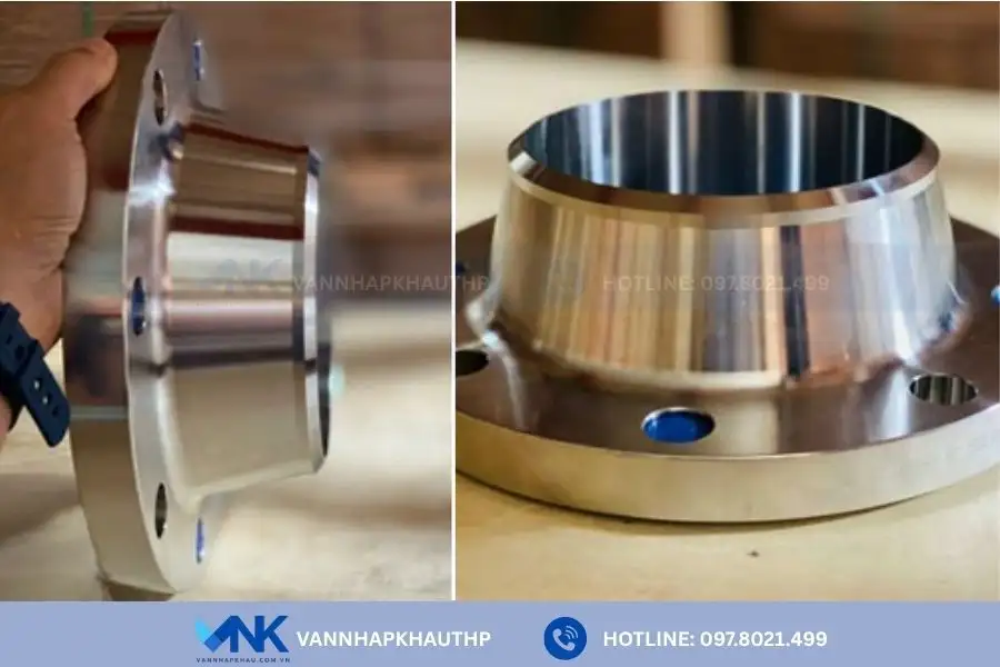 Mặt bích hàn cổ tạo mối nối chắc chắn, chịu áp lực cao