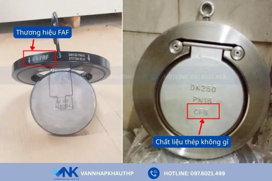 Van một chiều lá lật wafer dạng treo FAF 2330 nhập khẩu Thổ Nhĩ Kỳ