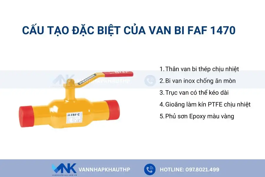 Các điểm đặc biệt trong cấu tạo của van bi FAF 1470