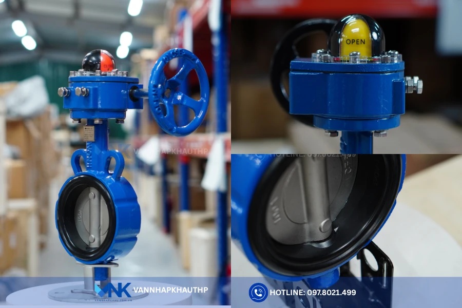 Hình ảnh van bướm tay quay Hàn Quốc chính hãng