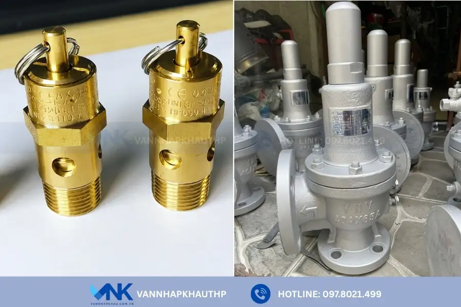 Van an toàn bình khí nén nối ren và nối bích