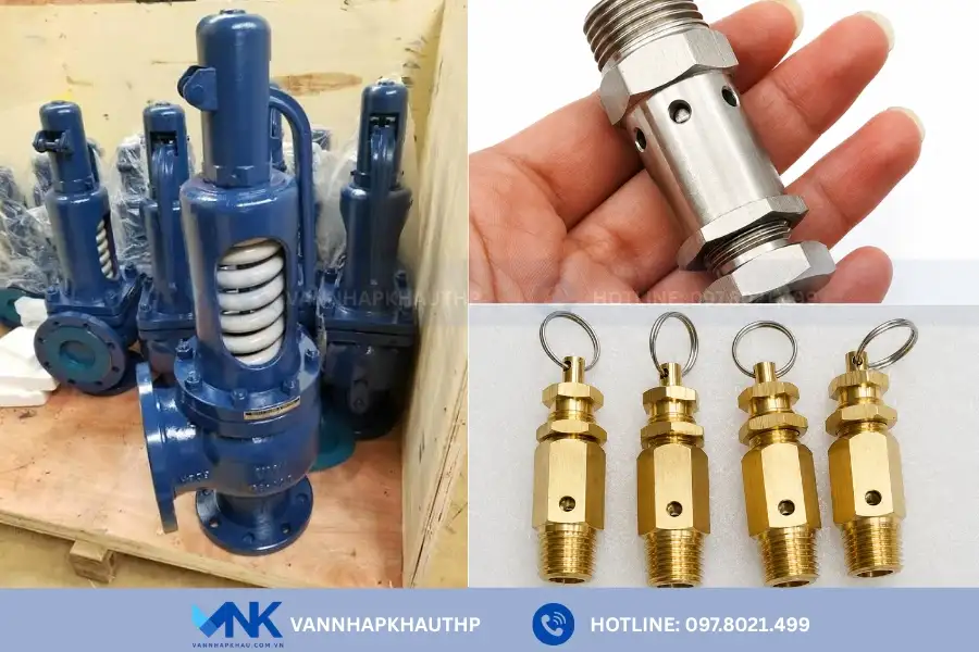 Van an toàn khí nén được làm từ nhiều chất liệu khác nhau