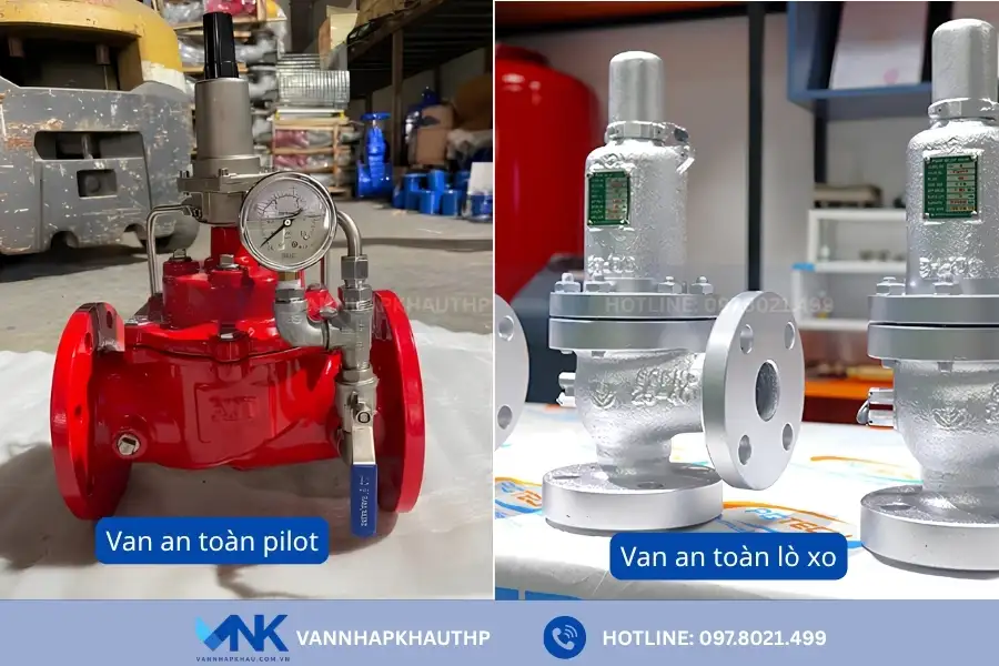 Van an toàn PCCC lò xo và pilot