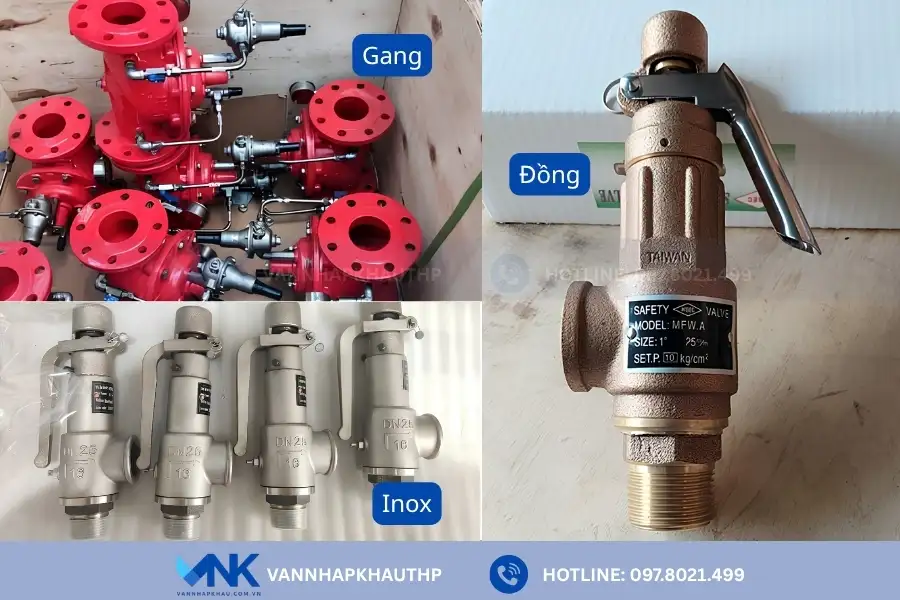 Van an toàn PCCC phân theo chất liệu