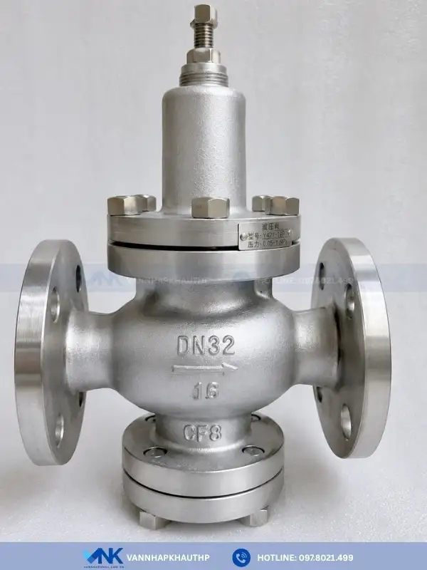 Van giảm áp hơi nóng inox