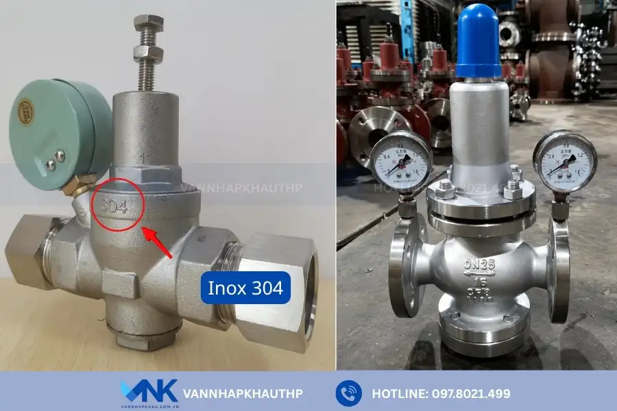 Van giảm áp inox có khả năng chống ăn mòn và oxy hóa